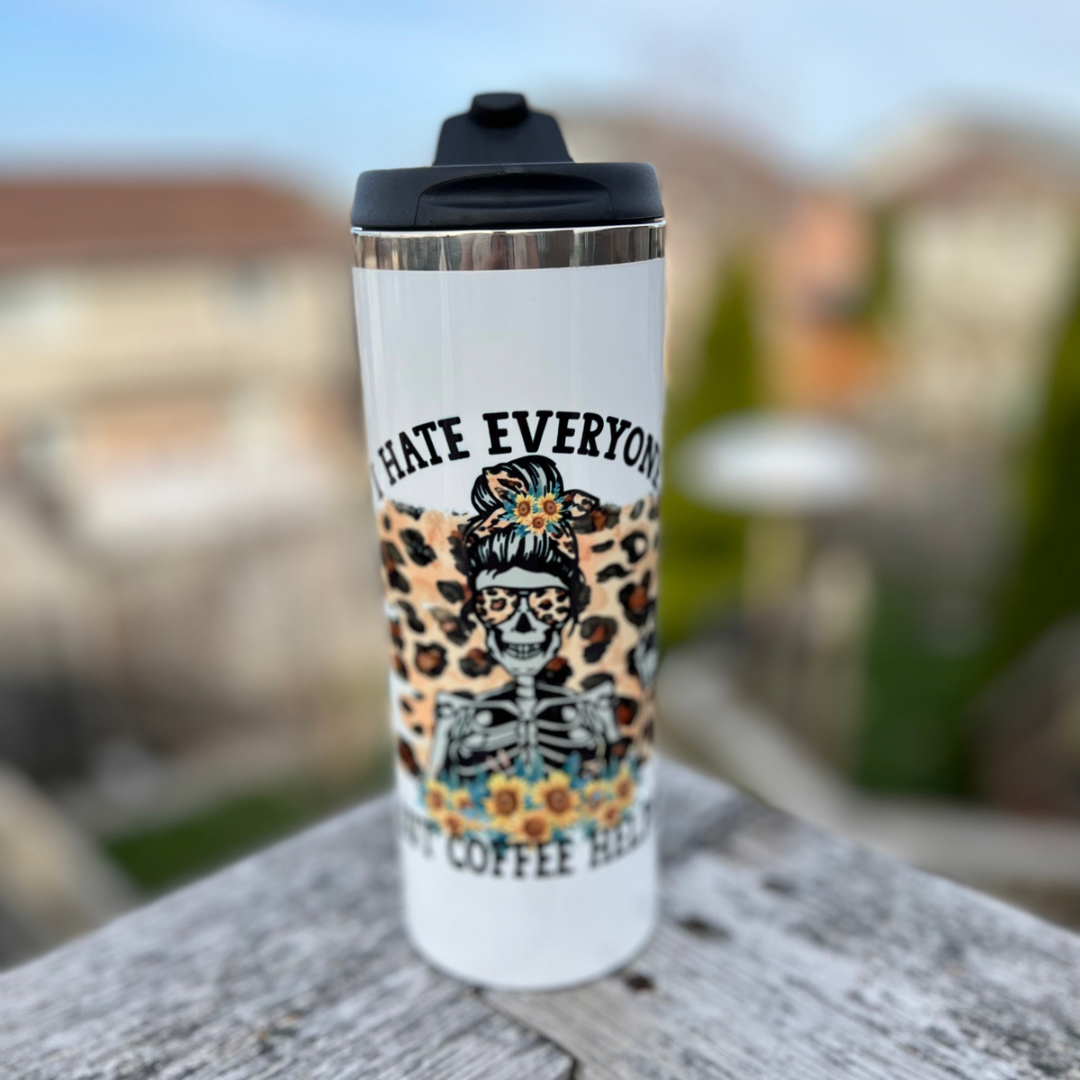 Skull 'Coffee Helps"
