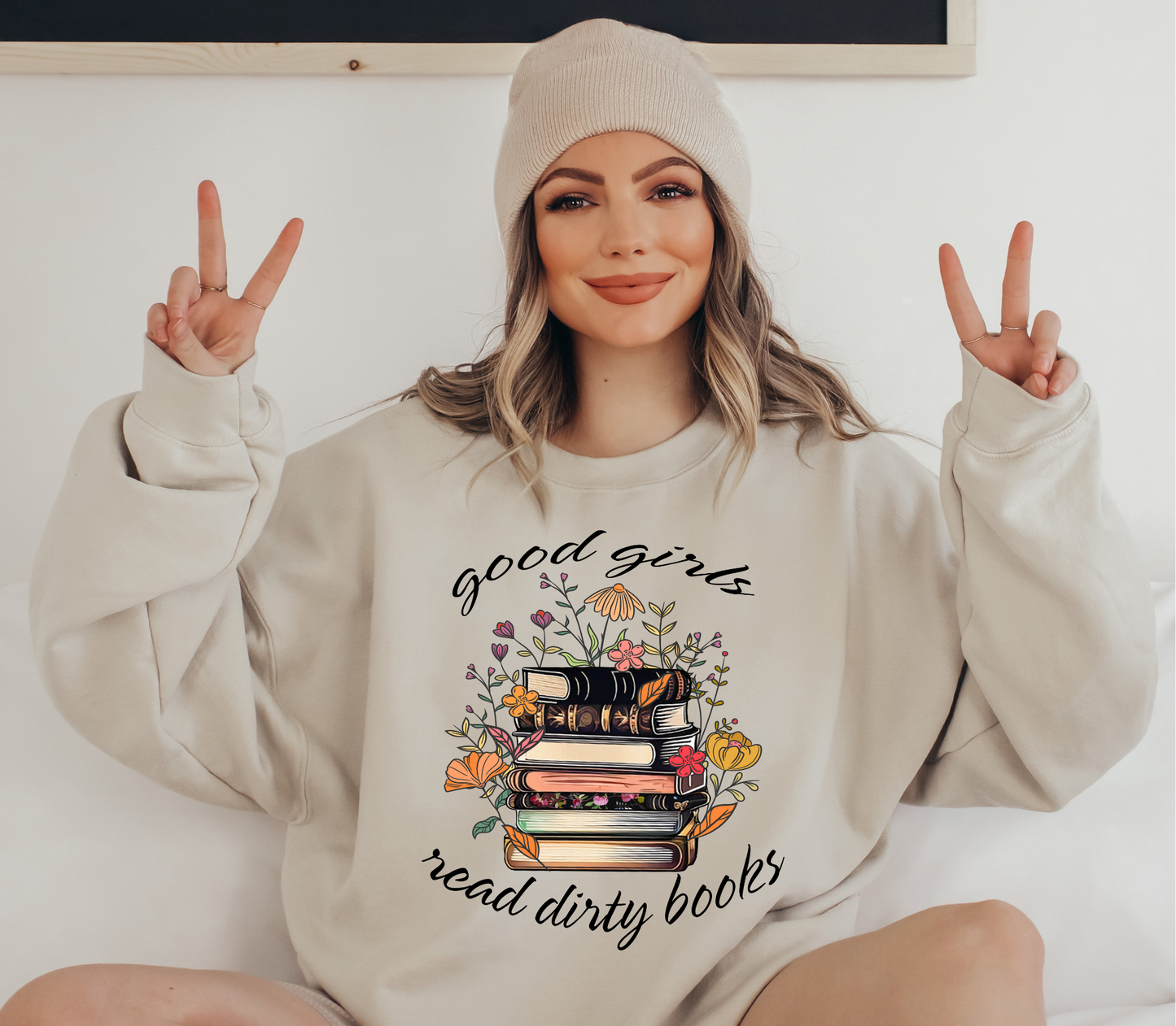 Good Girls Read Dirty Books Crewneck