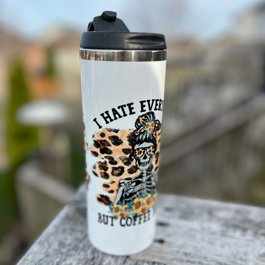 Skull 'Coffee Helps"