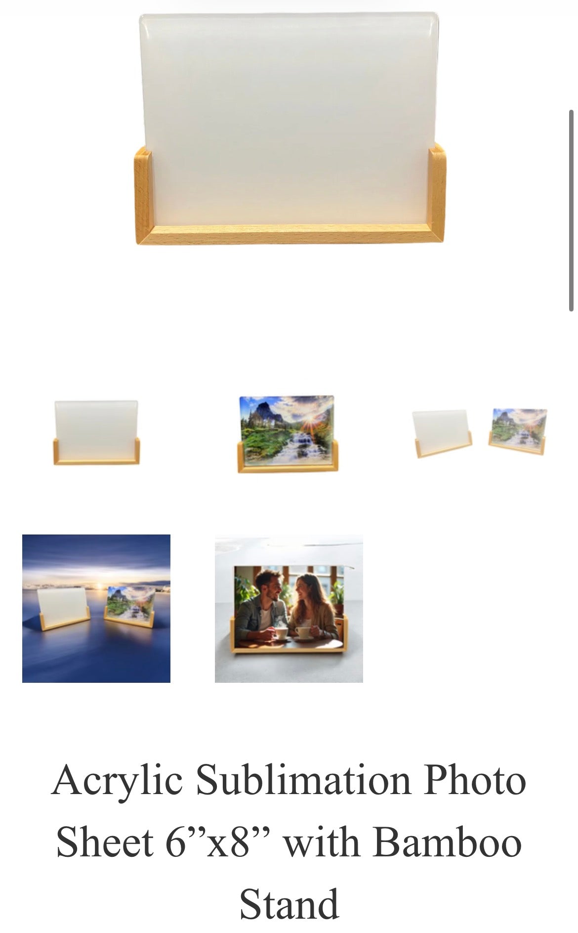 Acrylic Sublimation Photo