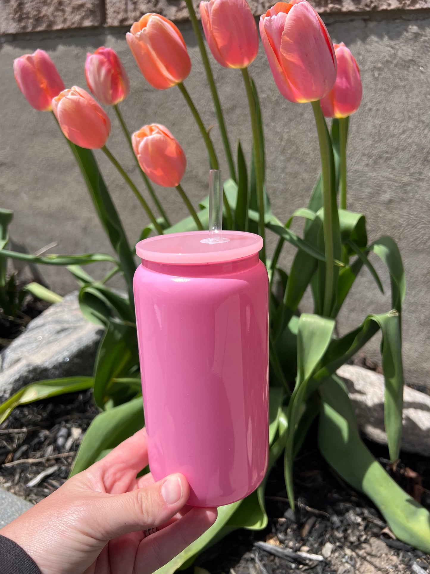 16oz Solid Glass Libby