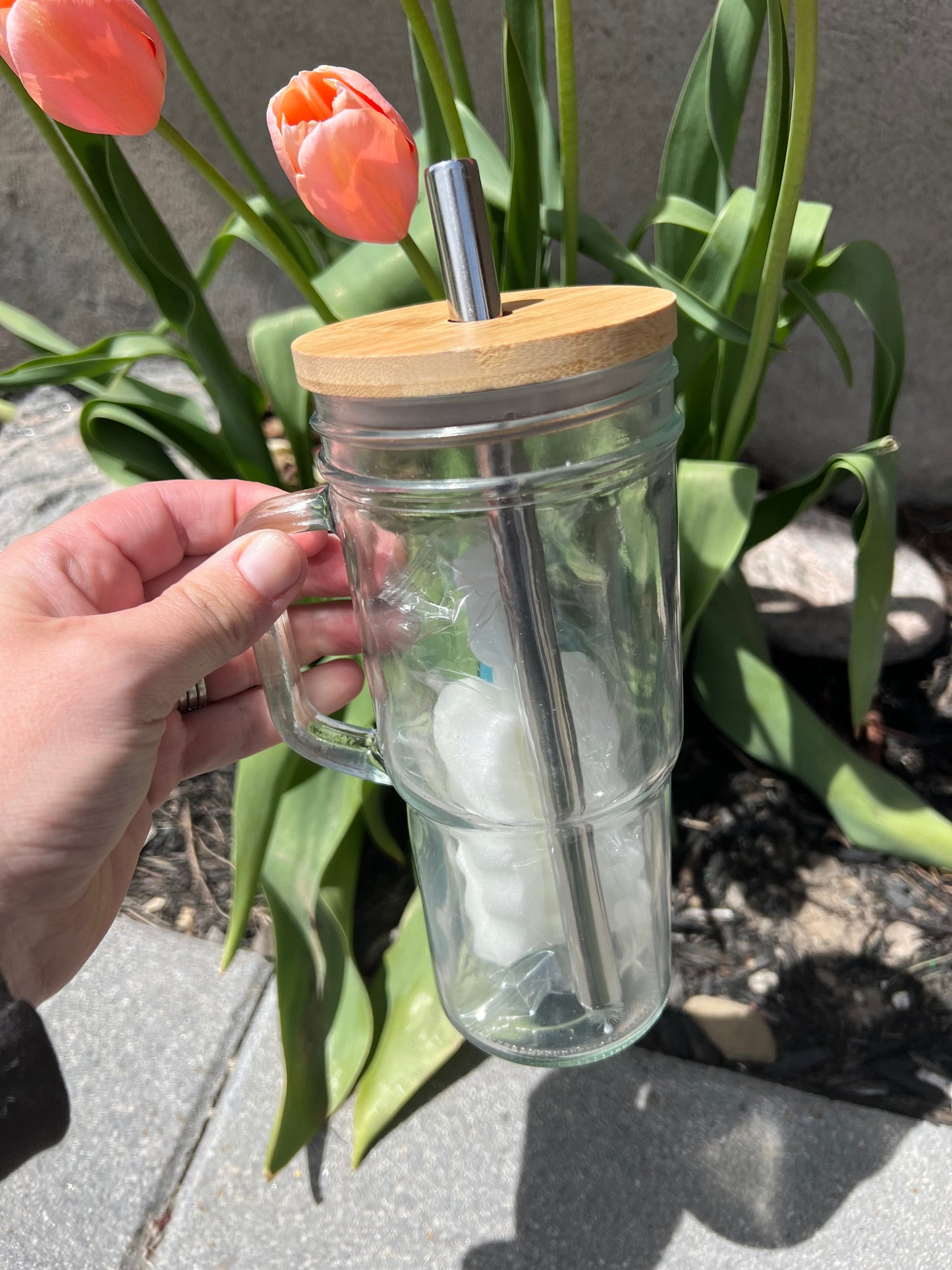 24oz Tick Wall Mason Cup