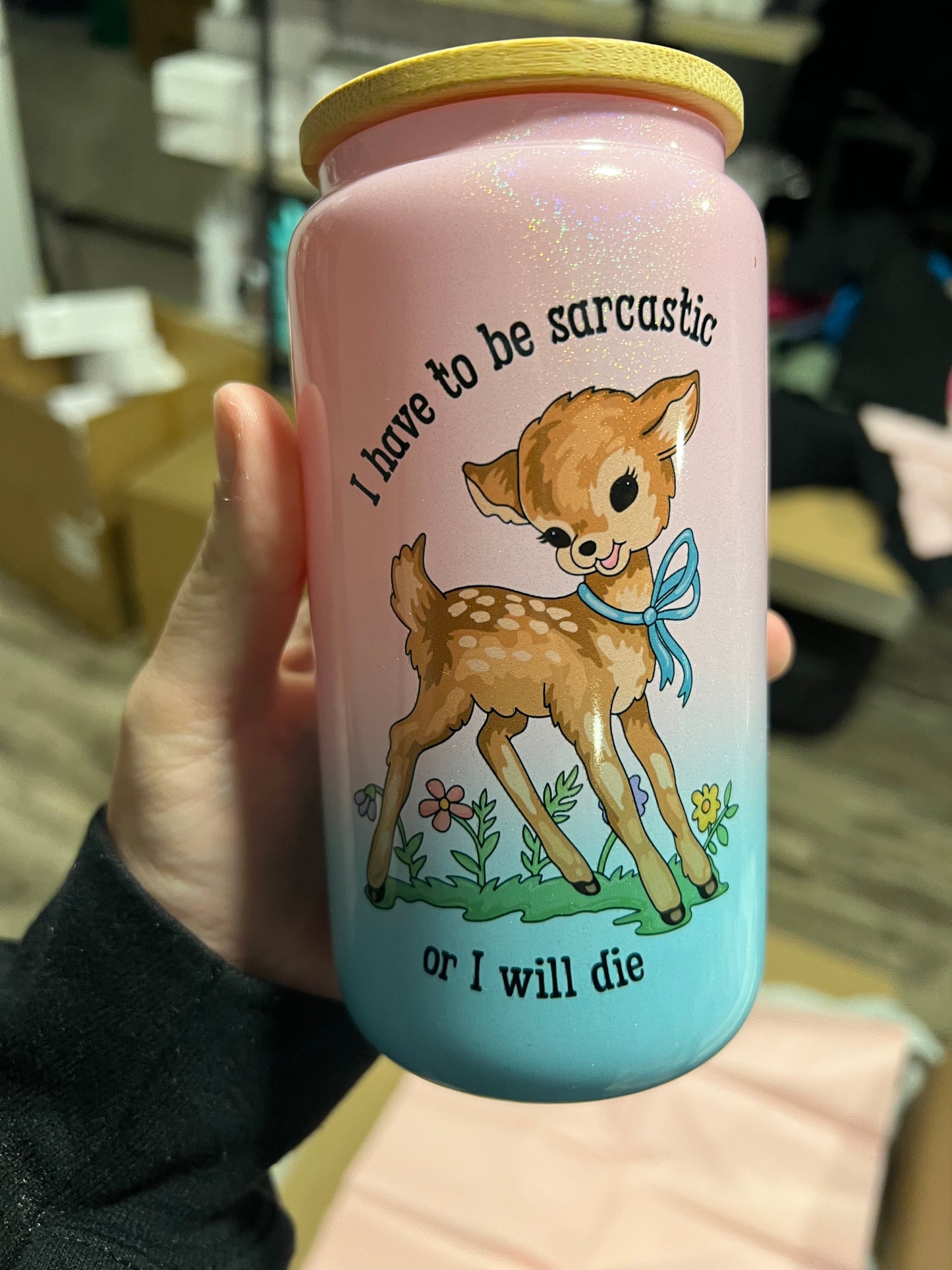 16oz Deer Sarcastic
