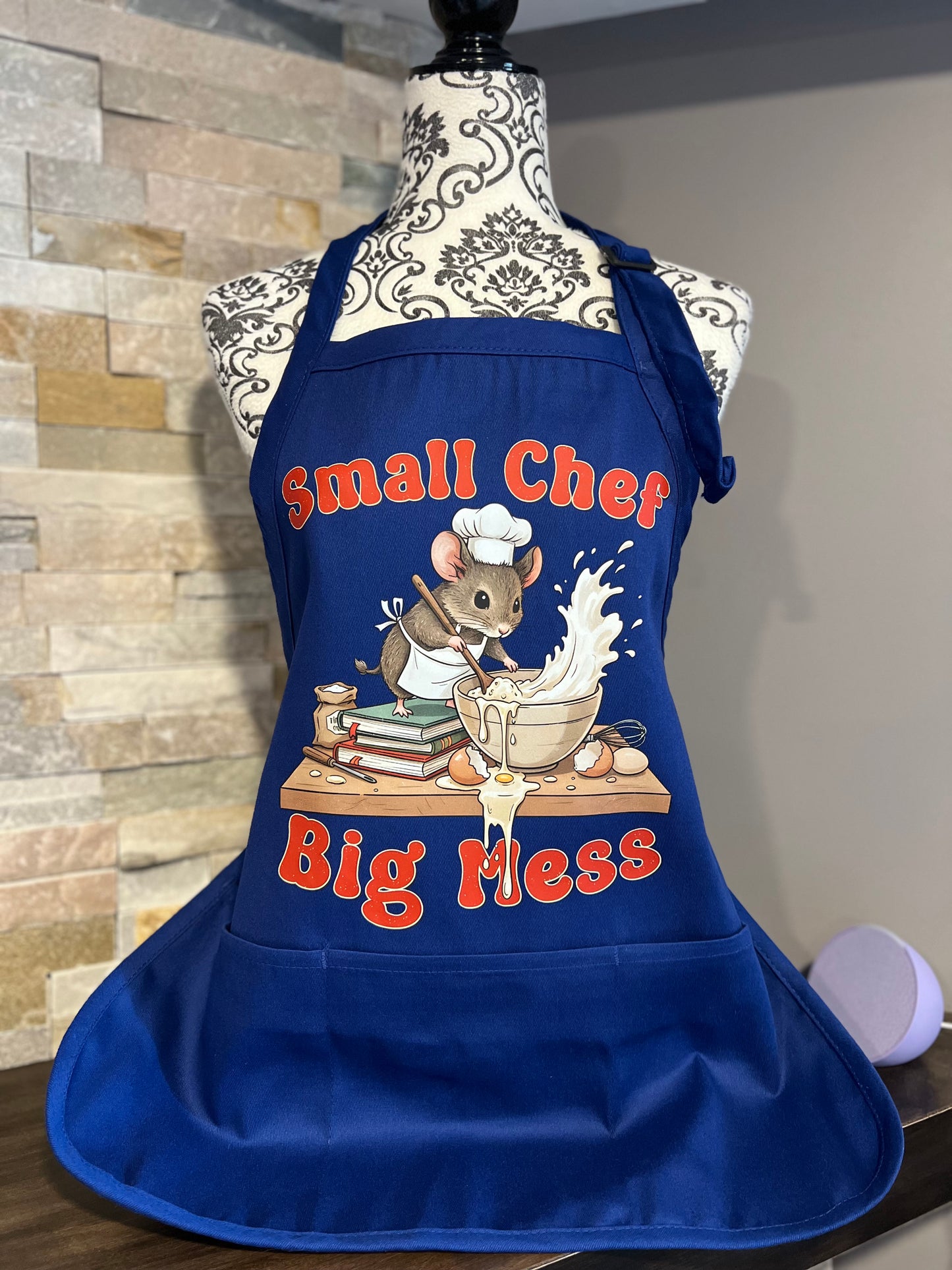 Full-Length Apron with Pouch Pocket