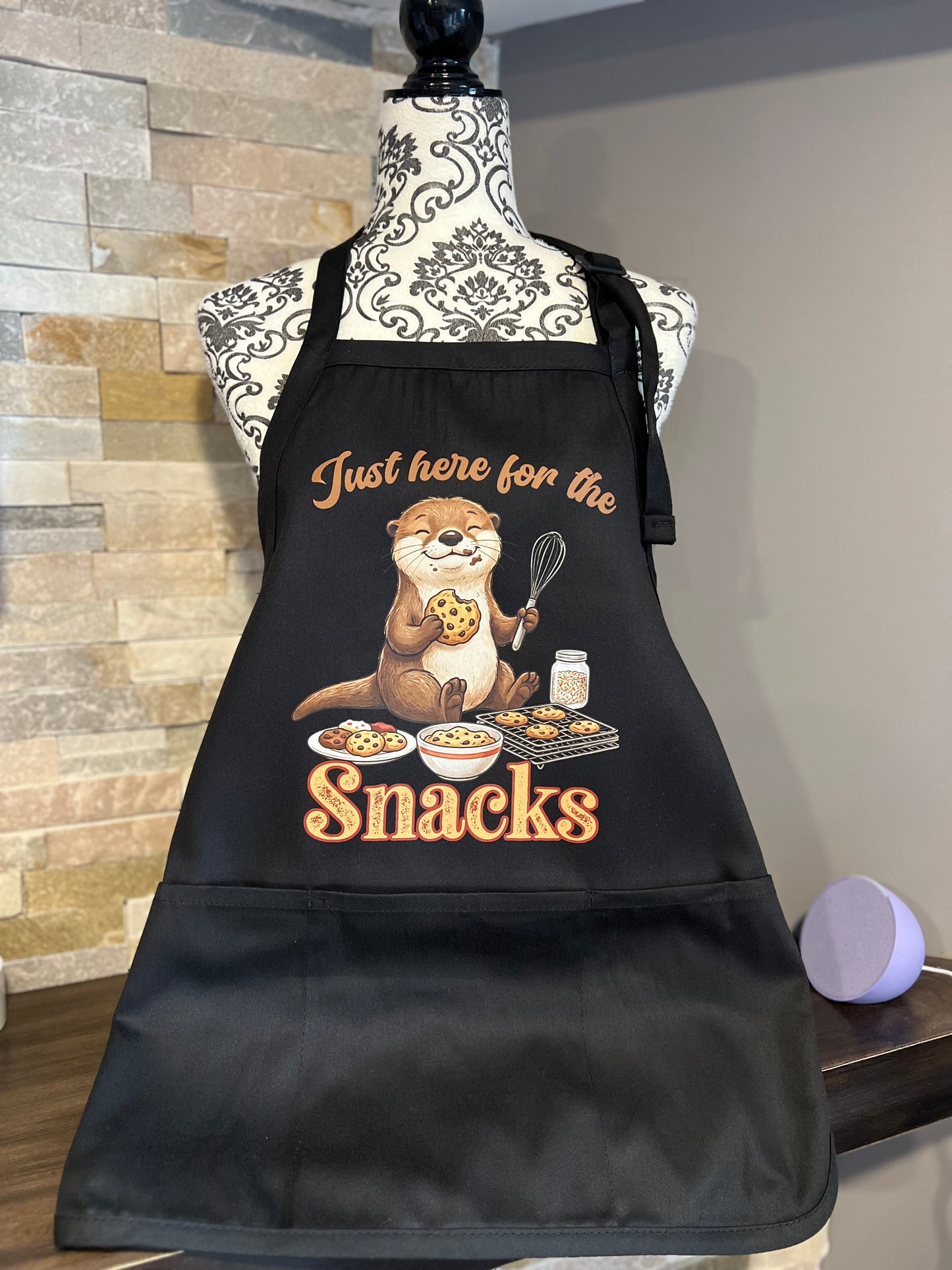 Full-Length Apron with Pouch Pocket