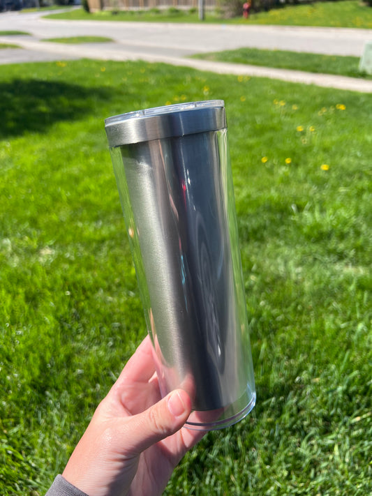 20oz Stainless Blank Snow Globe Tumbler