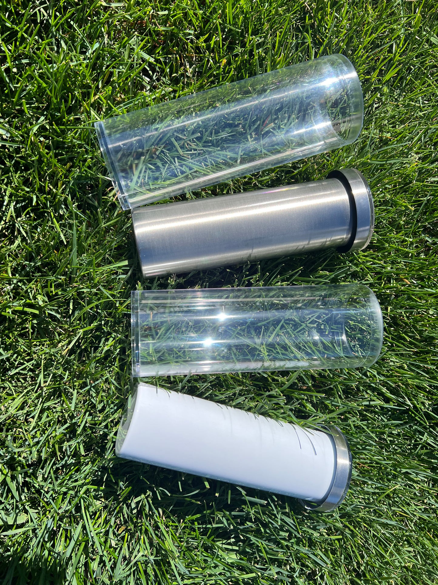 20oz White Blank Snow Globe Tumbler