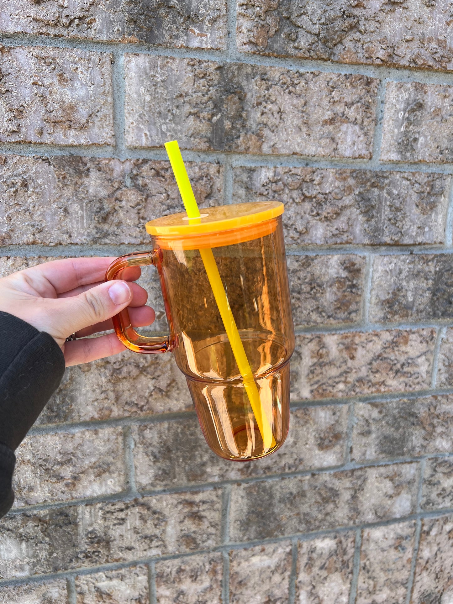 17oz Coloured Glass Sublimation  Mug with Handle