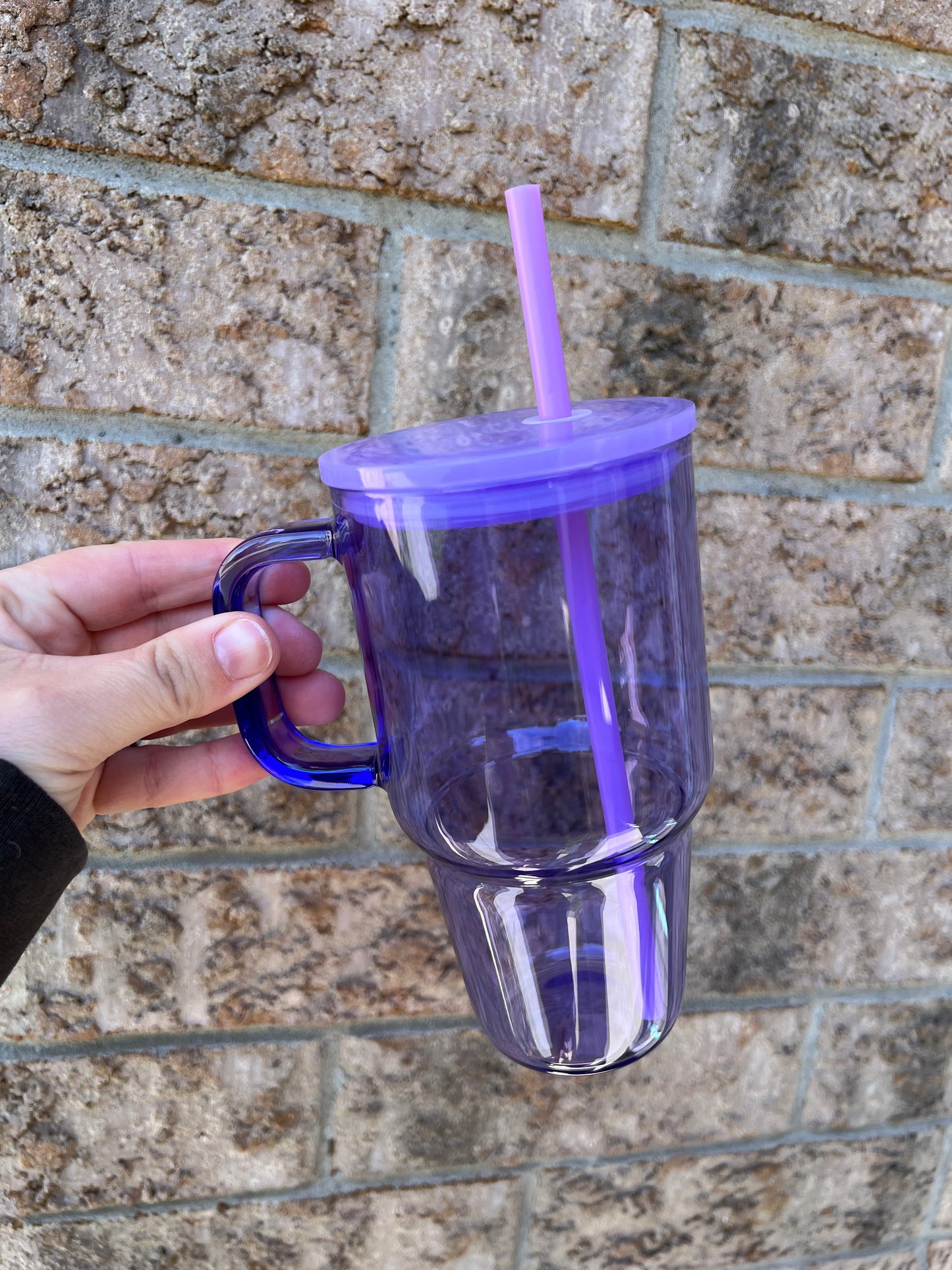 17oz Coloured Glass Sublimation  Mug with Handle