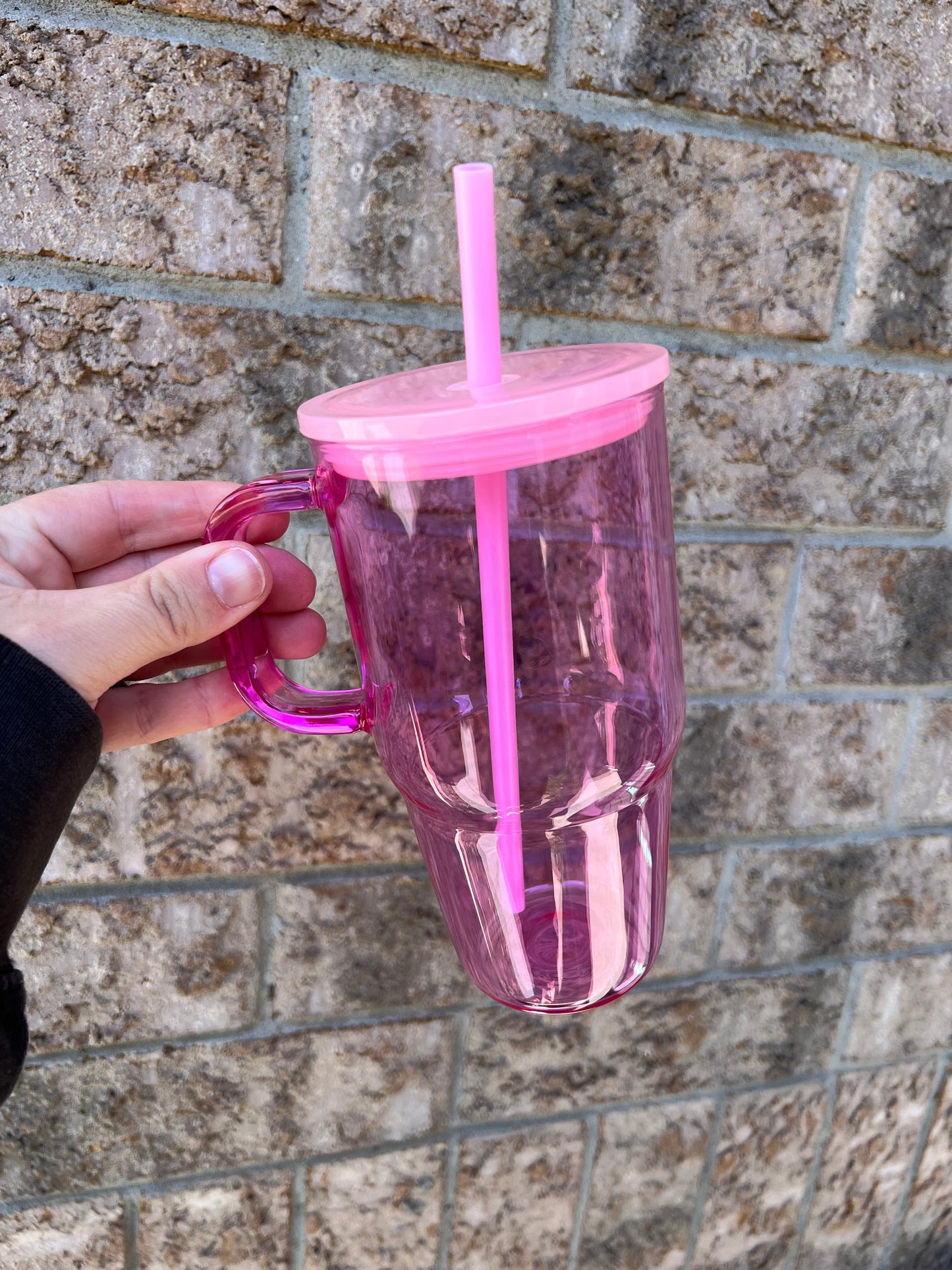 17oz Coloured Glass Sublimation  Mug with Handle