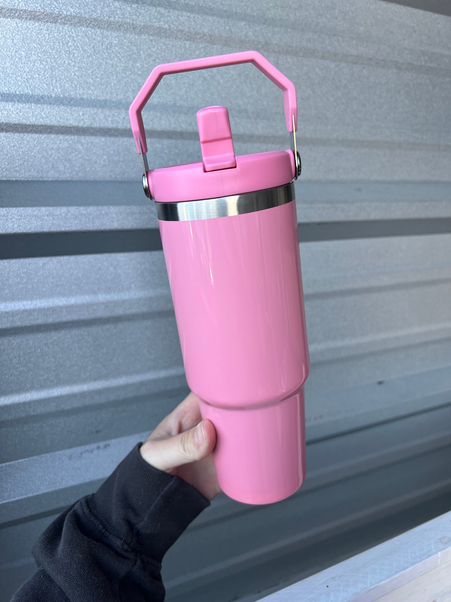 30oz Sublimation Blank Stainless Steel Travel Tumbler with Handle