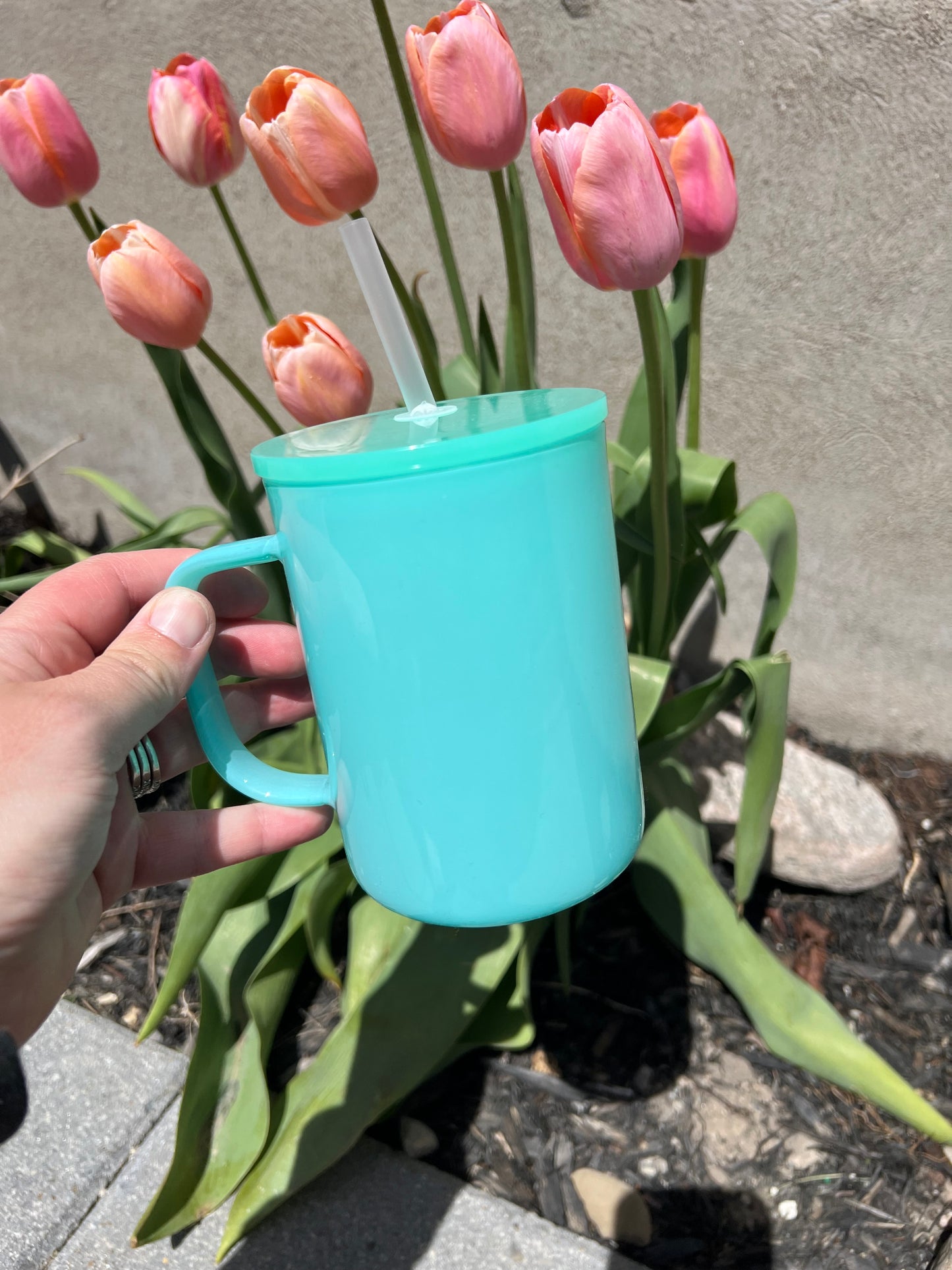 Coloured Solid Glass Sublimation 17oz Mug with Handle