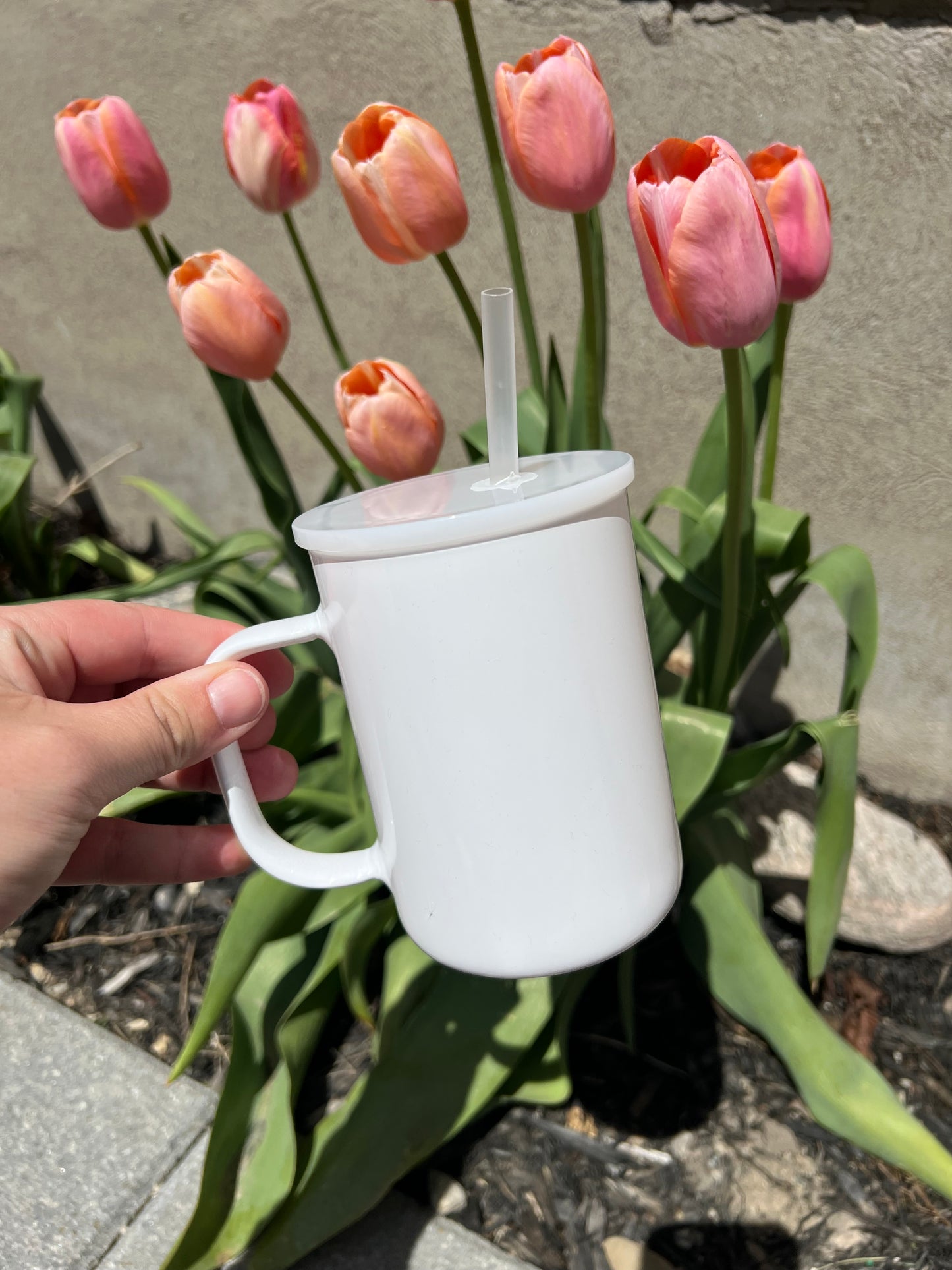 Coloured Solid Glass Sublimation 17oz Mug with Handle