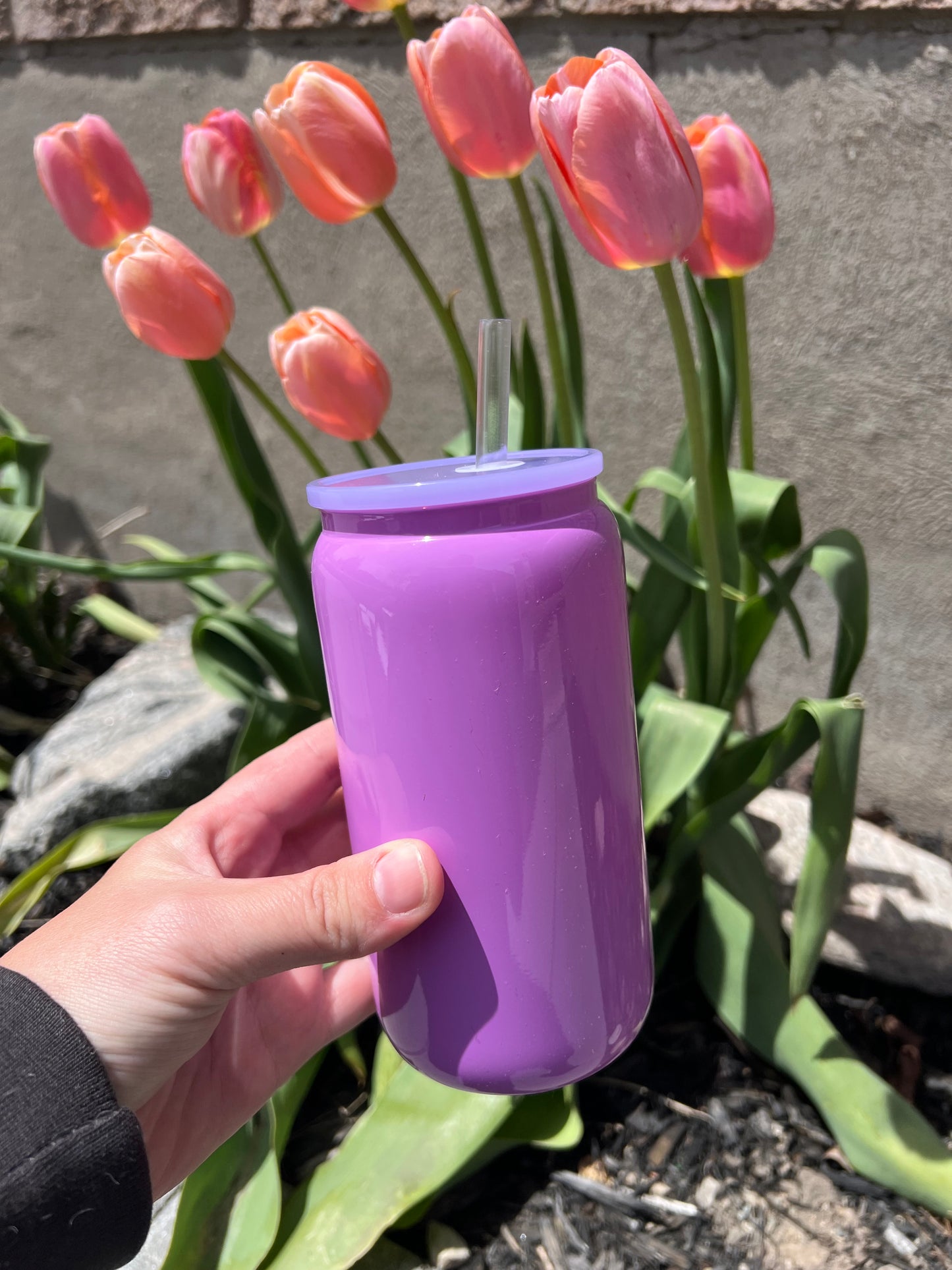 16oz Solid Glass Libby