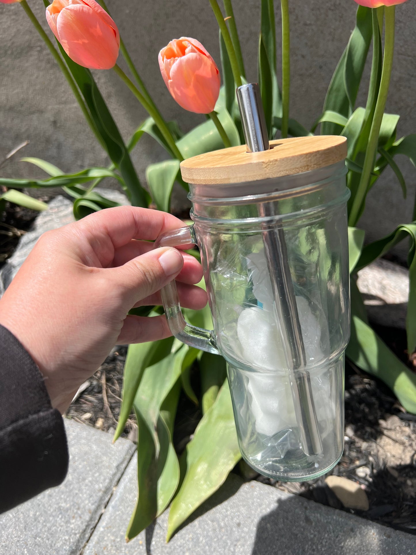 24oz Tick Wall Mason Cup