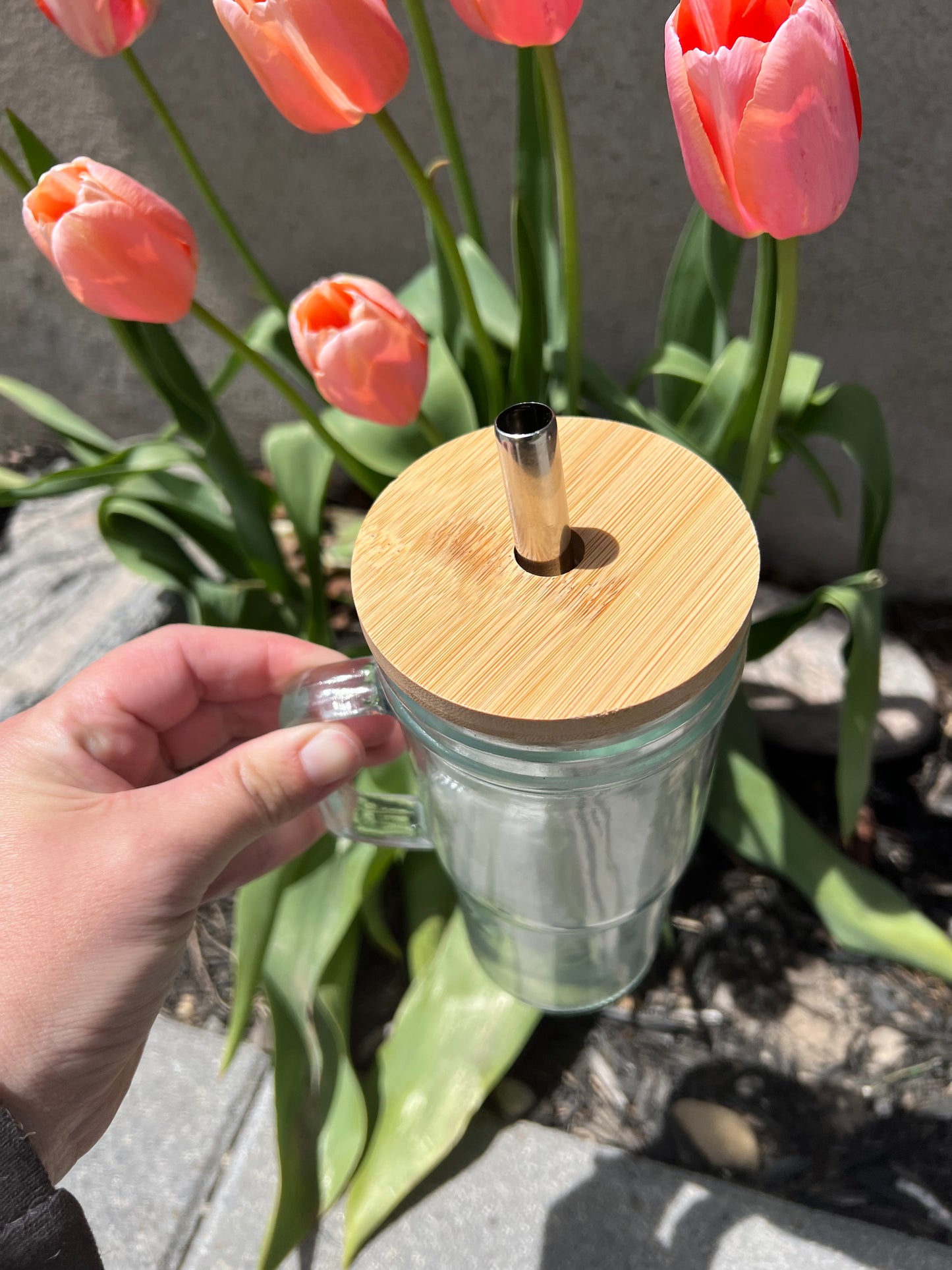 24oz Tick Wall Mason Cup