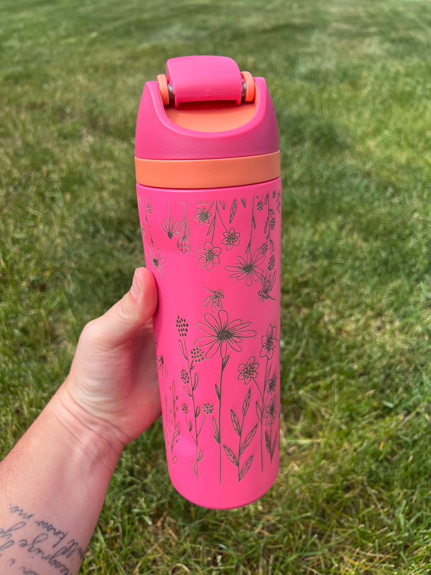 24oz Dupe Owala (Full Floral)