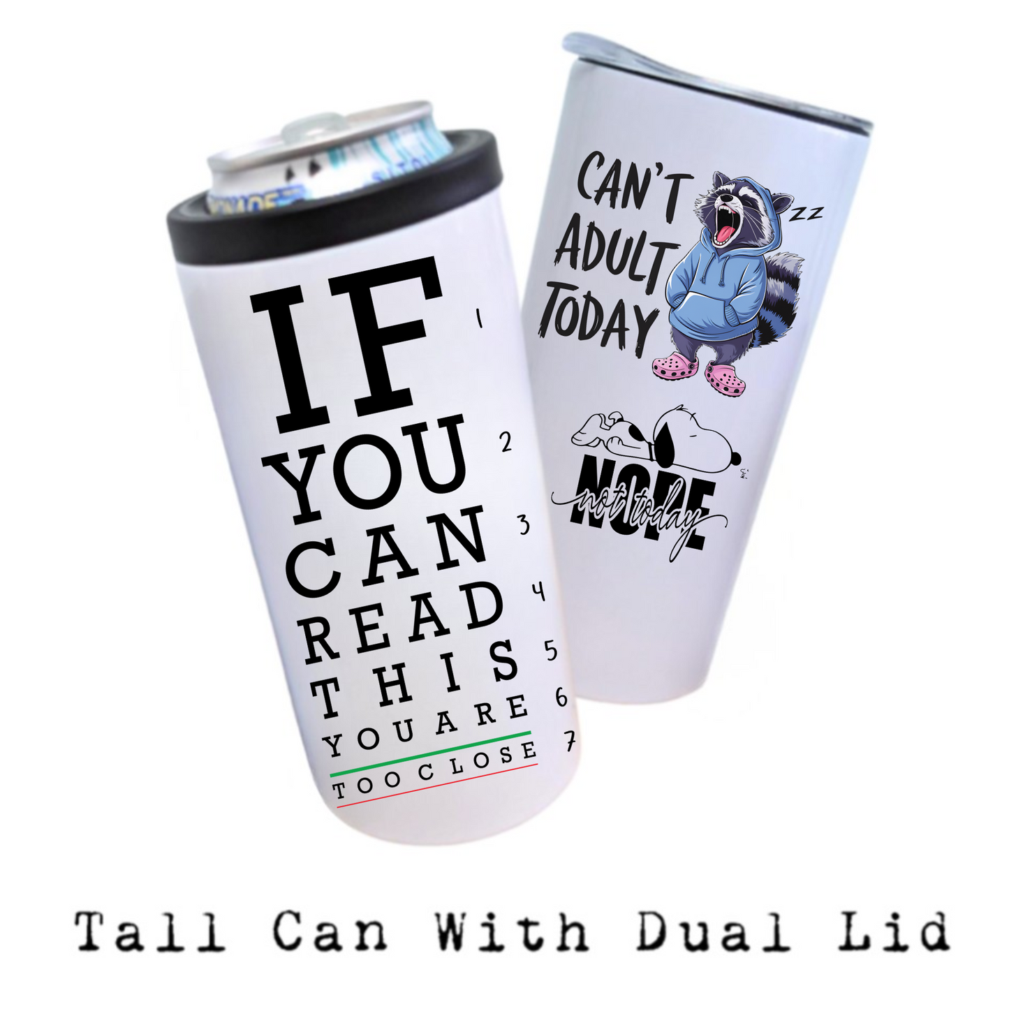 Tall Boy Hard Sided Can Cooler + 16oz Tumbler with Slider Lid